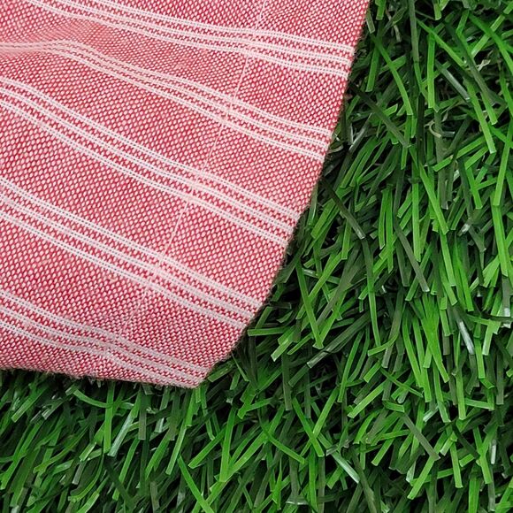 Vintage 70s MOD Stripes Button Shirt S/M 19x30 Red White - Picture 10 of 11